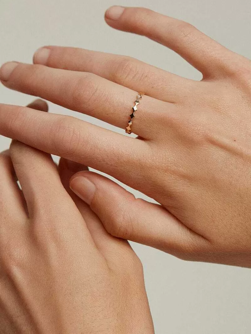 Aristocrazy Anillos De Oro-Anillo De Oro Amarillo De 9K Con Rombos