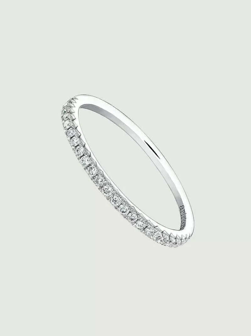 Aristocrazy Anillos De Compromiso-Anillo De Oro Blanco De 18K Con Diamantes