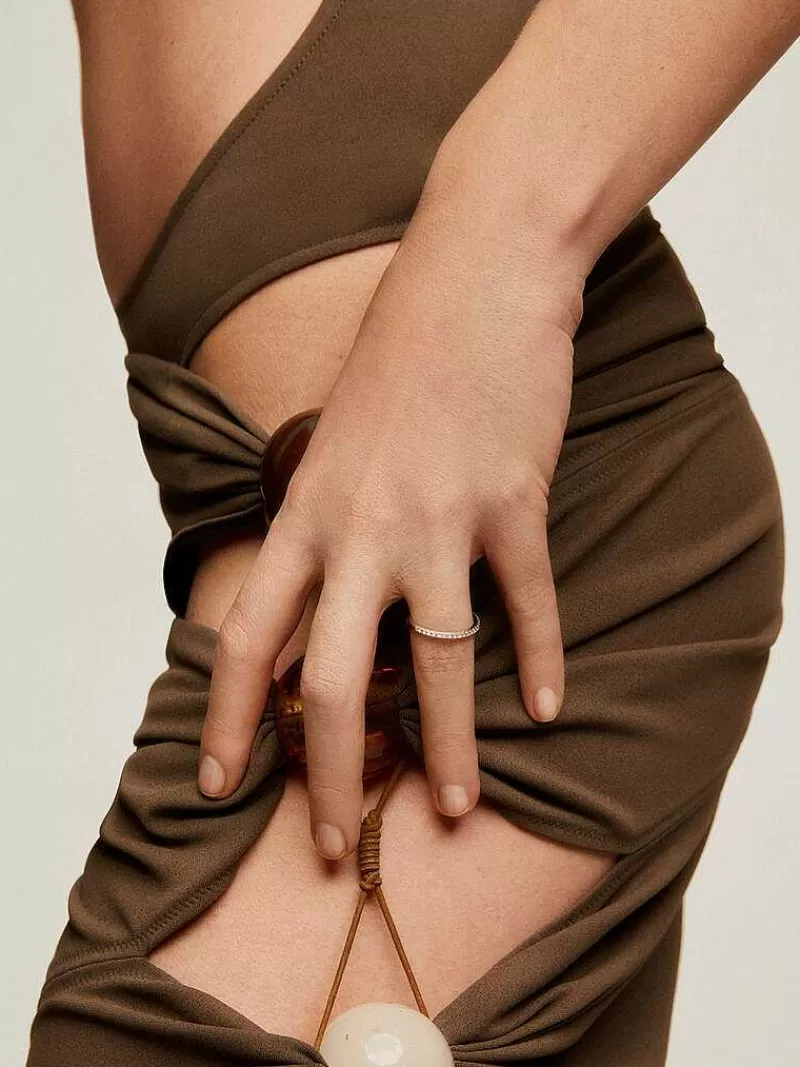 Aristocrazy Anillos De Compromiso-Anillo De Oro Blanco De 18K Con Diamantes