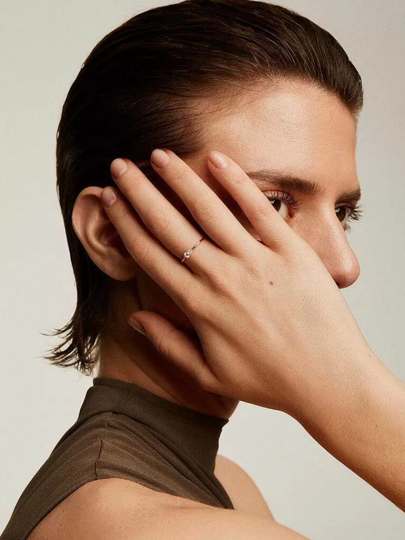 Aristocrazy Anillos De Compromiso-Anillo De Oro Rosa De 18K Con Diamantes