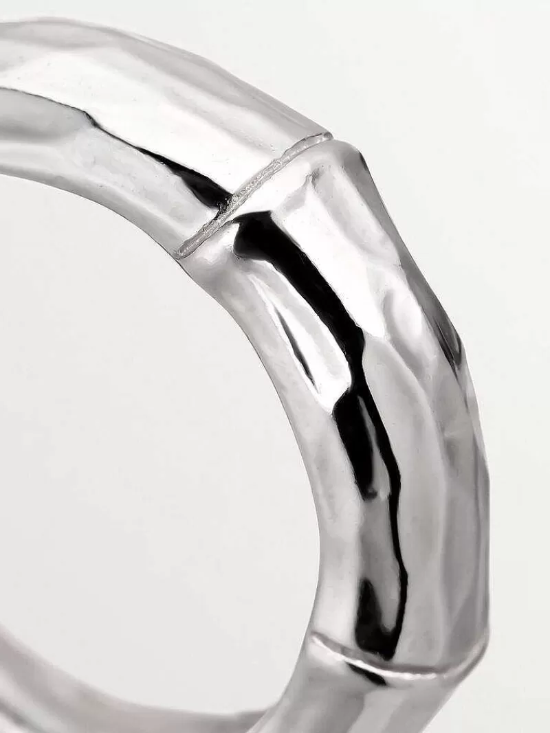 Aristocrazy Anillos De Plata-Anillo De Plata 925 Con Textura De Bambu