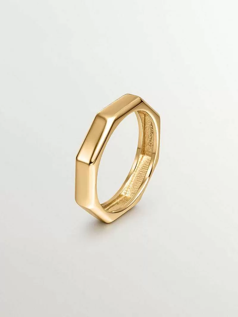Aristocrazy Anillos De Plata-Anillo De Plata 925 Con Textura Geometrica