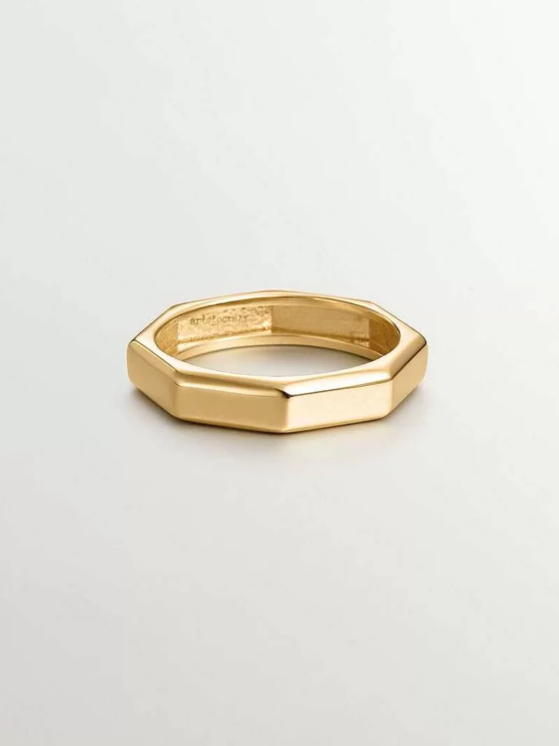 Aristocrazy Anillos De Plata-Anillo De Plata 925 Con Textura Geometrica
