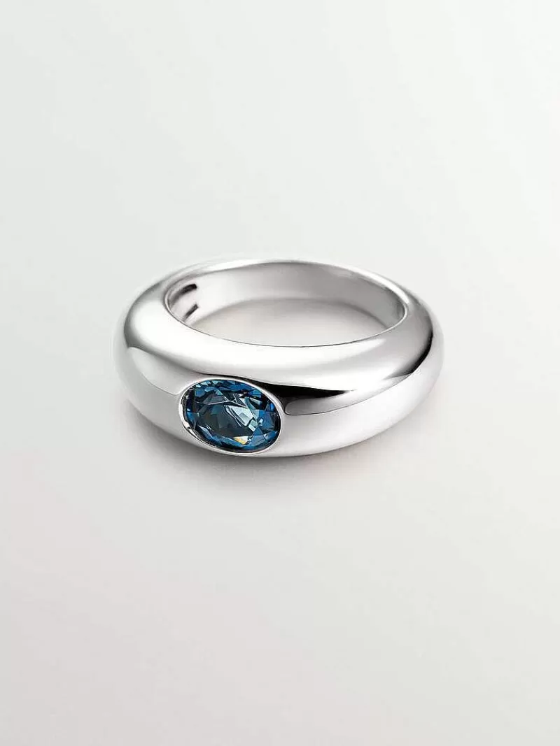 Aristocrazy Anillos De Plata-Anillo De Plata 925 Con Topacio Azul London