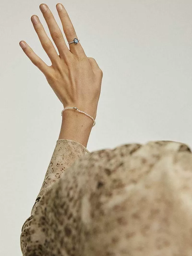 Aristocrazy Anillos De Plata-Anillo De Plata 925 Con Topacios Azul Y Blancos