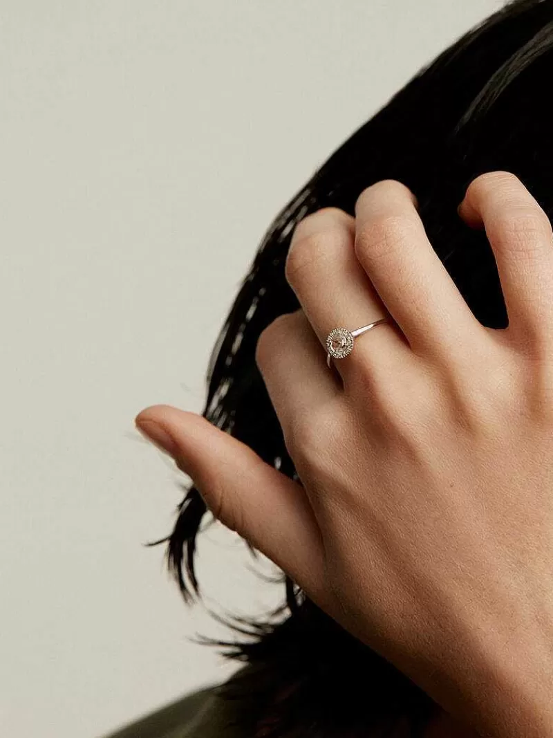 Aristocrazy Anillos De Plata-Anillo De Plata 925 Con Topacios Blancos Y Zafiros Blancos
