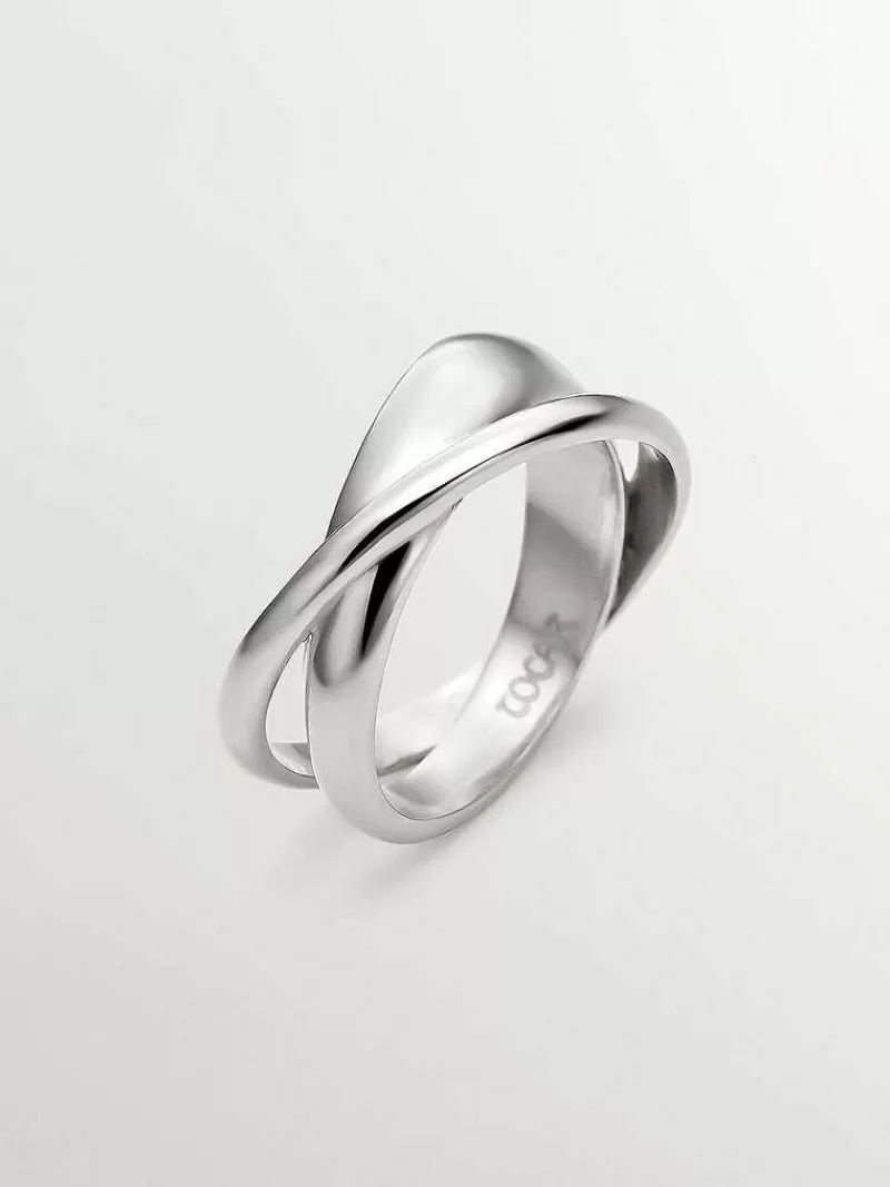 Aristocrazy Anillos De Plata-Anillo Doble Cruzado De Plata 925