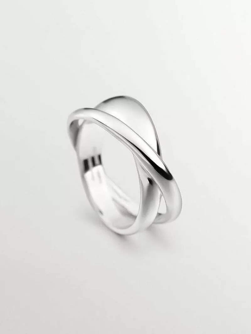 Aristocrazy Anillos De Plata-Anillo Doble Cruzado De Plata 925
