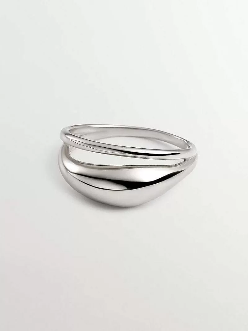 Aristocrazy Anillos De Plata-Anillo Doble De Plata 925