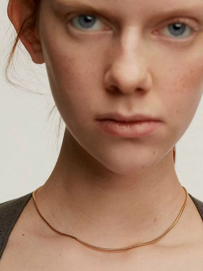 Aristocrazy Joyas Personalizadas-Cadena Cola De Raton De Plata 925 Banada En Oro Amarillo De 18K