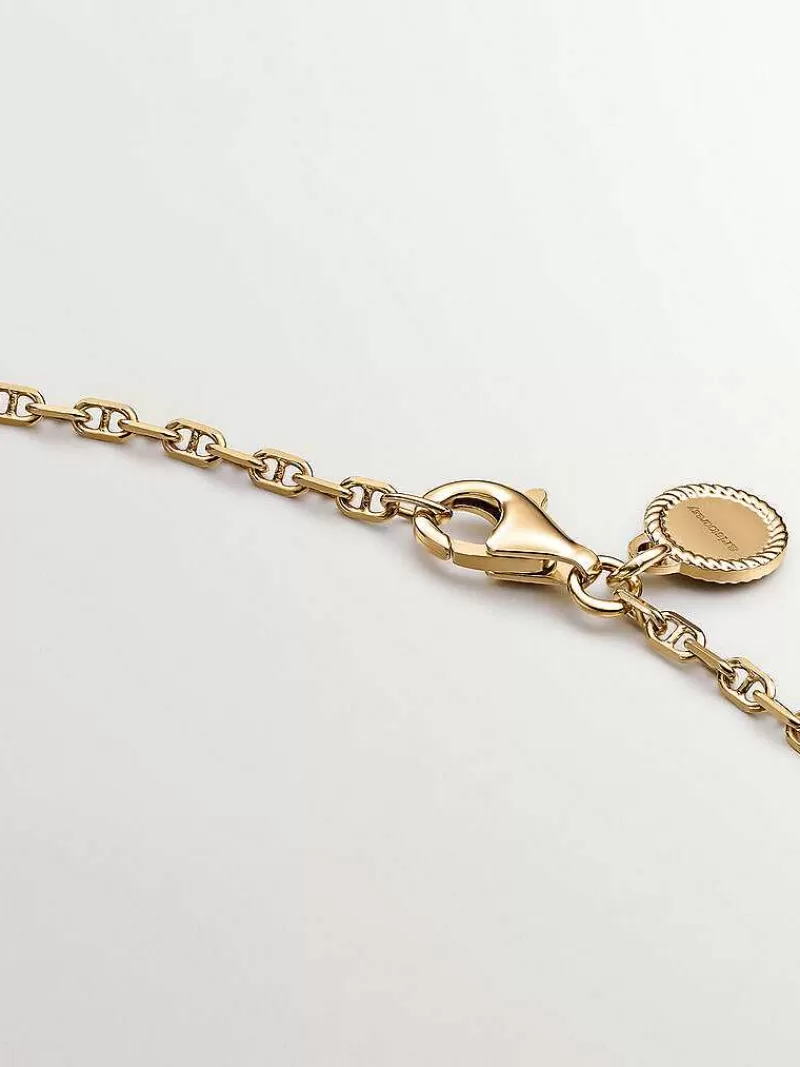 Aristocrazy Cadenas-Cadena De Eslabones Calabrote De Plata 925 Banada En Oro Amarillo De 18K