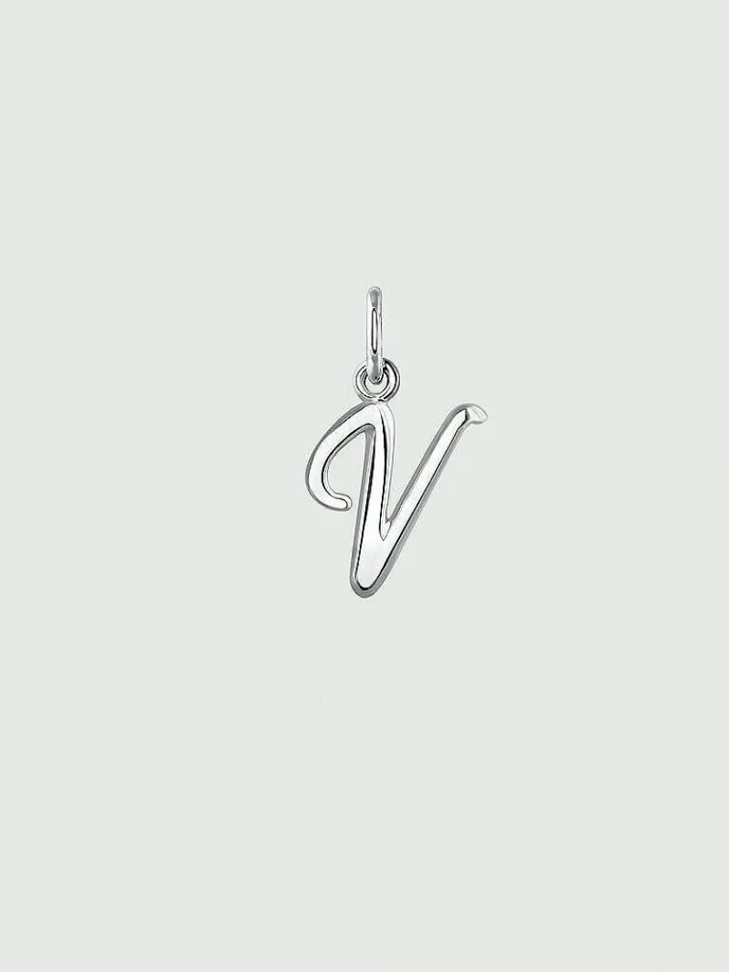 Aristocrazy Charms De Letras-Charm De Plata 925 Con Inicial V