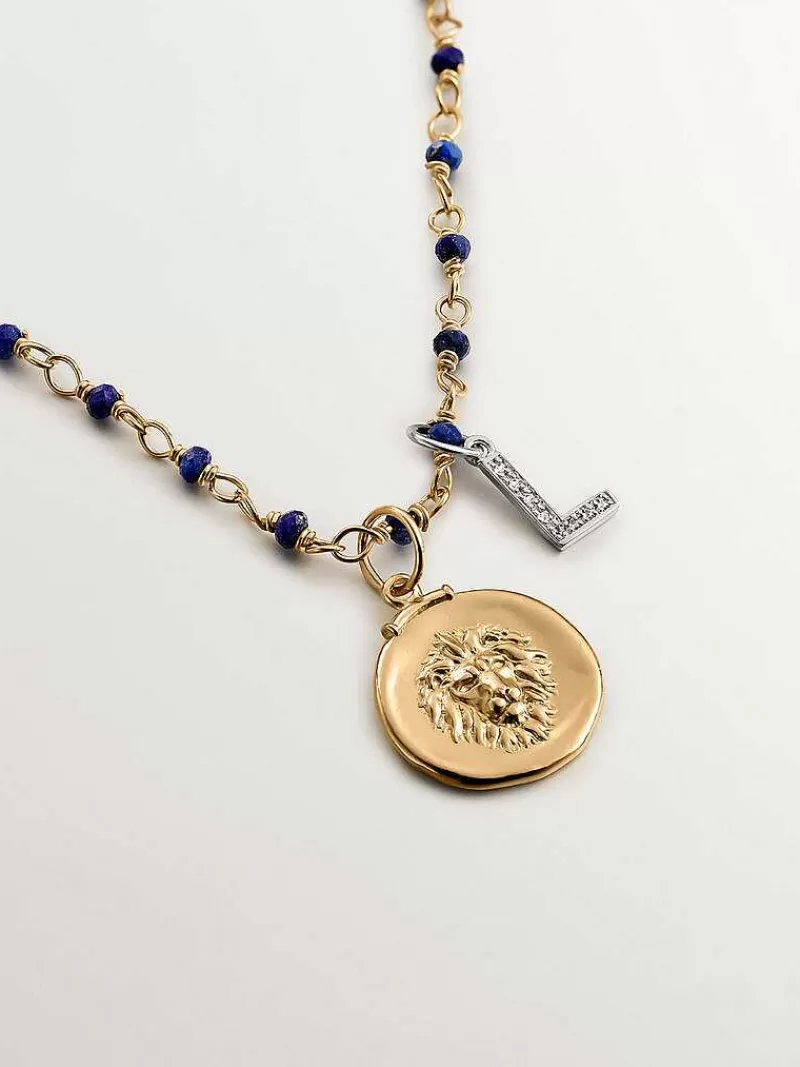 Aristocrazy Charms De Letras-Charm De Plata 925 Y Topacios Blancos Inicial L