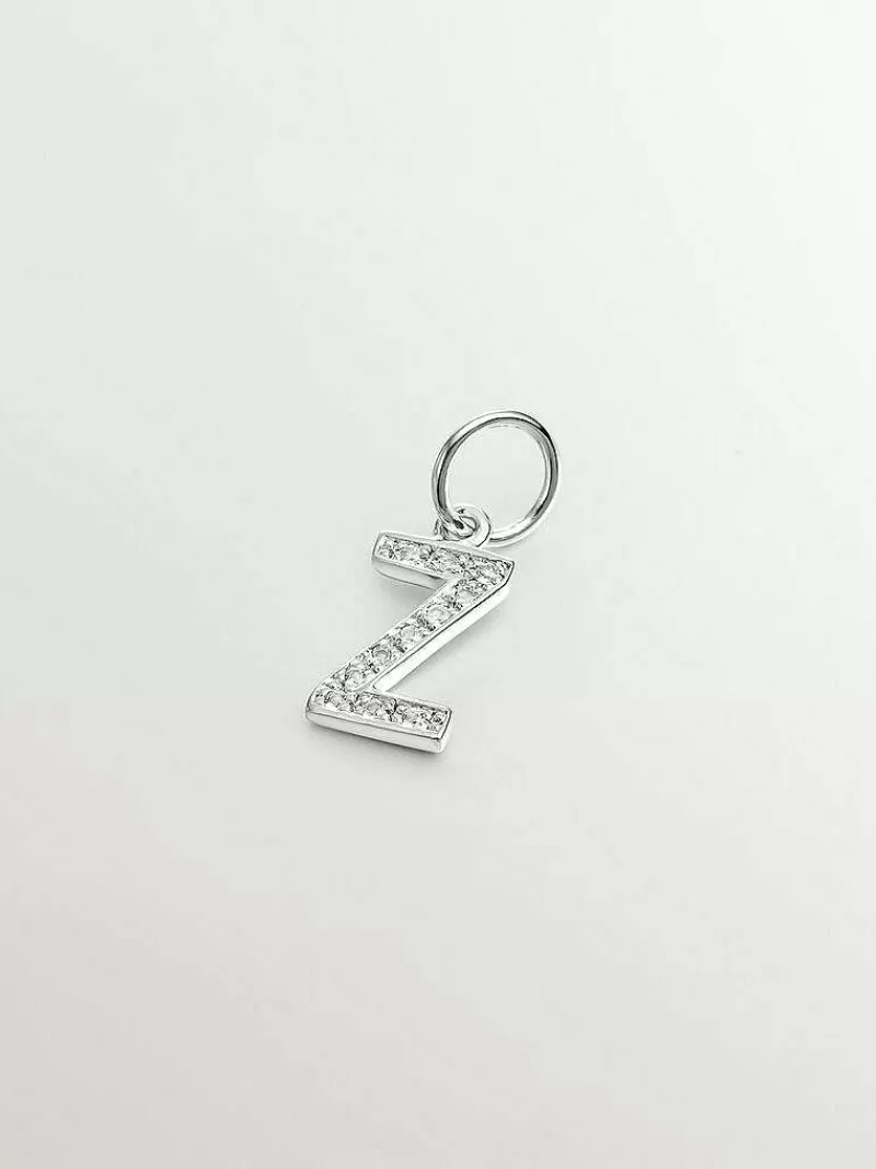 Aristocrazy Charms De Letras-Charm De Plata 925 Y Topacios Blancos Inicial Z