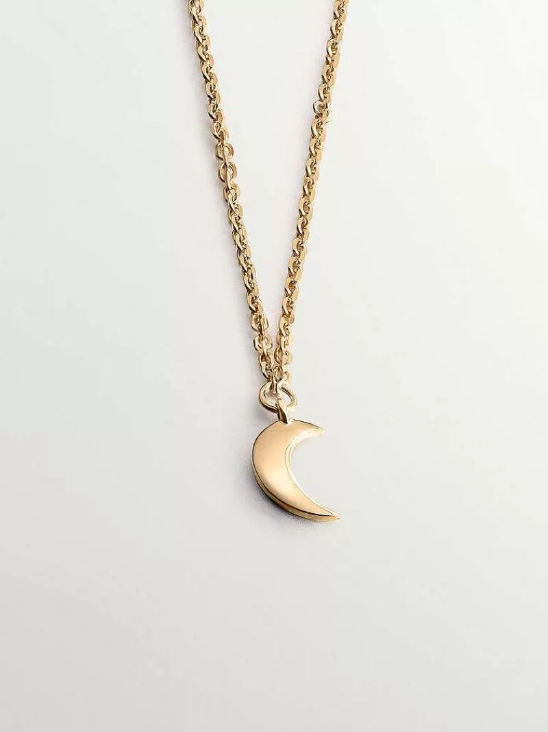 Aristocrazy Collares De Oro-Colgante De Oro Amarillo De 9K Con Luna