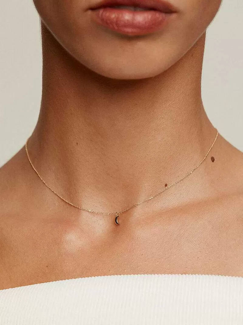 Aristocrazy Collares De Oro-Colgante De Oro Amarillo De 9K Con Luna