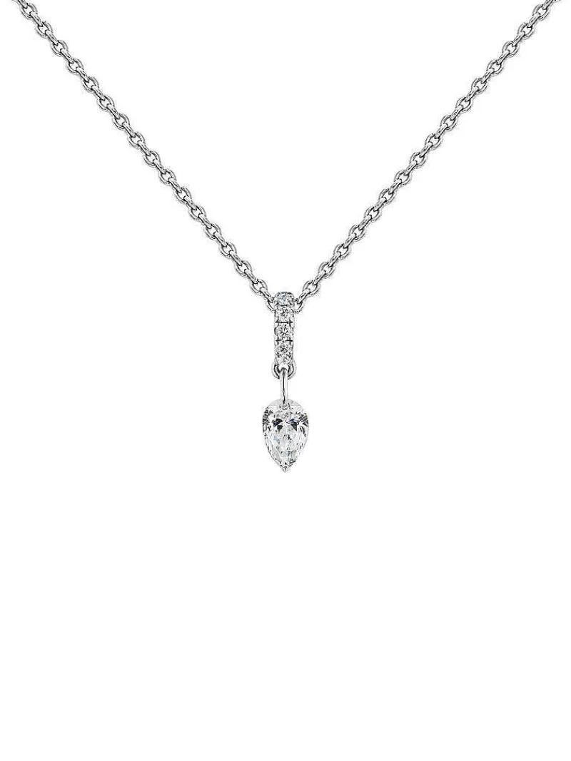 Aristocrazy Collares De Plata-Colgante De Oro Blanco De 18K Con Diamantes