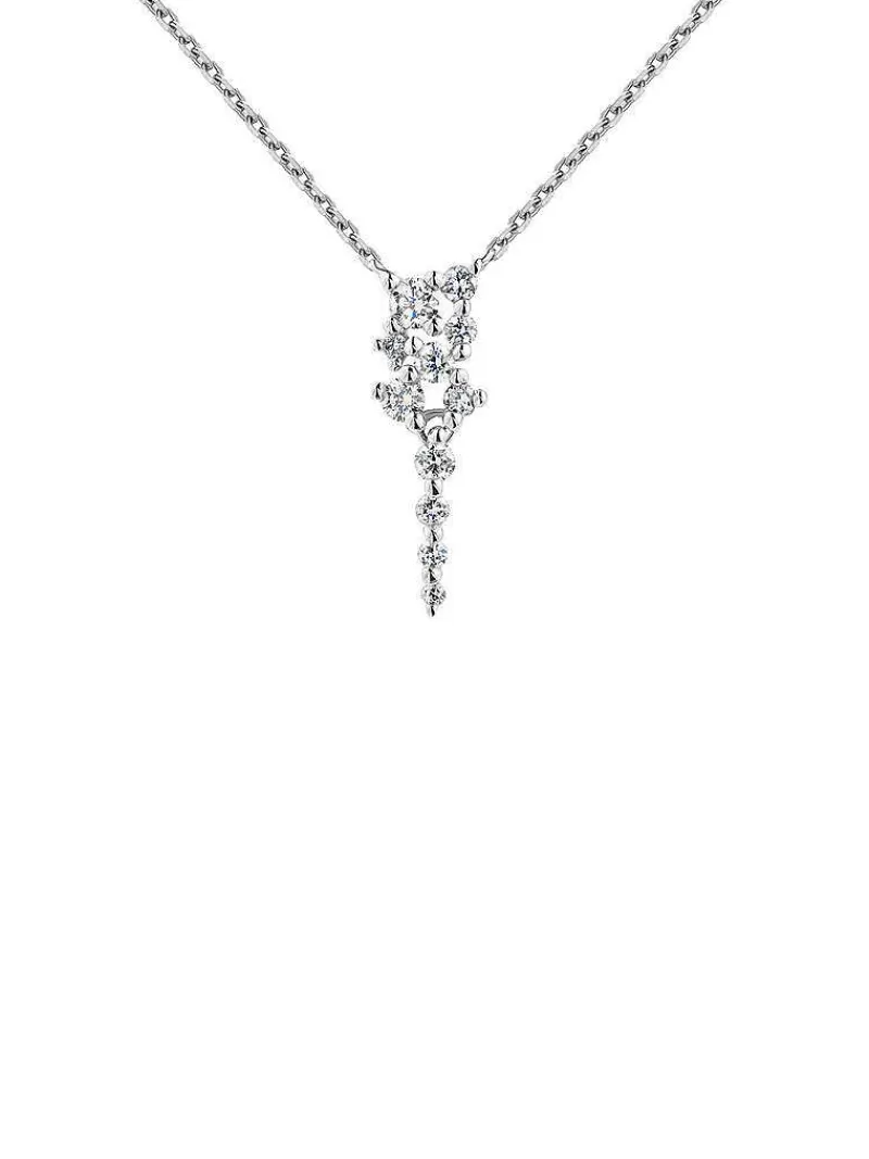 Aristocrazy Collares De Plata-Colgante De Oro Blanco De 9K Con Diamantes