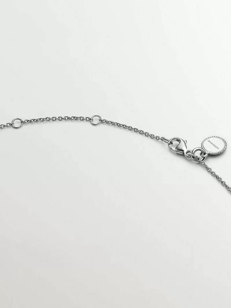 Aristocrazy Collares De Plata-Colgante De Plata 925 Con Circulos Y Topacios Blancos
