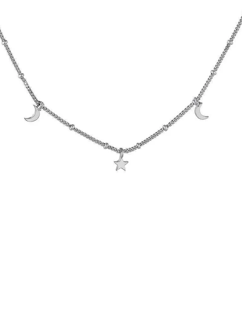 Aristocrazy Collares De Plata-Collar De Plata 925 Con Estrellas Y Lunas