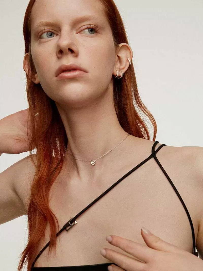 Aristocrazy Pendientes Por Unidad-Pendiente De Aro Individual De Oro Blanco De 18K Con Diamantes