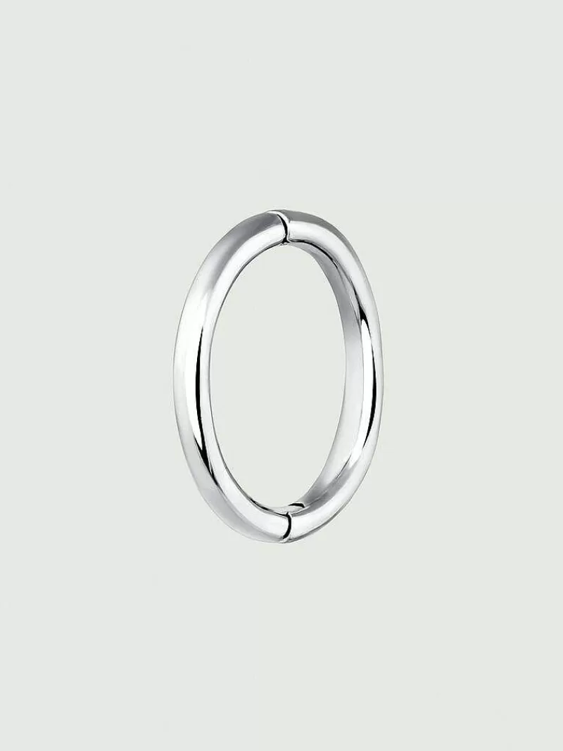 Aristocrazy Pendientes Por Unidad-Pendiente De Aro Pequeno Individual De Oro Blanco De 9K