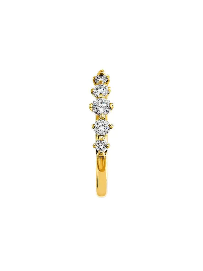 Aristocrazy Pendientes Por Unidad-Pendiente Individual De Oro Amarillo De 18K Con Diamantes