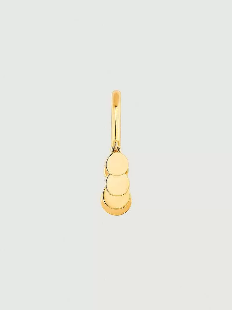 Aristocrazy Pendientes Por Unidad-Pendiente Individual De Oro Amarillo De 9K Con Esferas Colgando