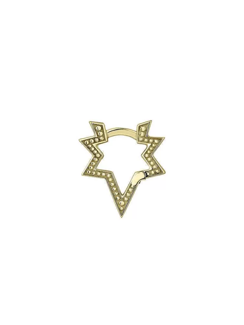 Aristocrazy Pendientes Por Unidad-Pendiente Individual De Oro Amarillo De 9K Con Forma De Estrella