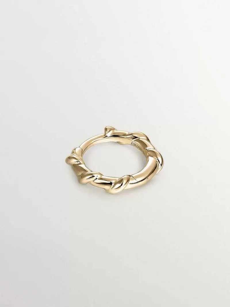 Aristocrazy Pendientes Por Unidad-Pendiente Individual De Oro Amarillo De 9K Con Relieve