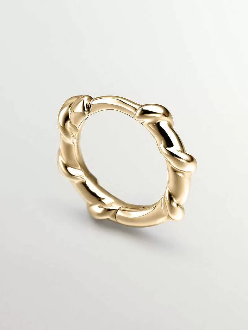 Aristocrazy Pendientes Por Unidad-Pendiente Individual De Oro Amarillo De 9K Con Relieve