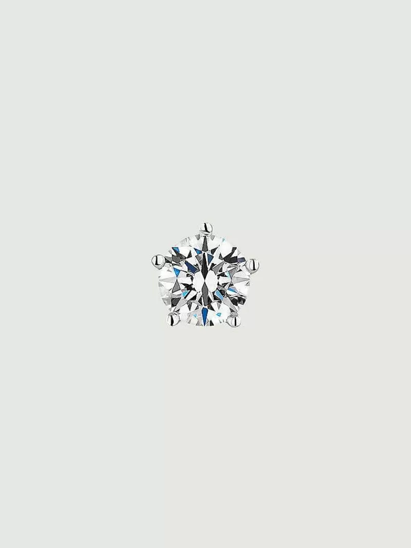 Aristocrazy Pendientes Por Unidad-Pendiente Individual De Oro Blanco De 18K Con Diamantes