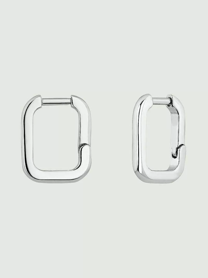 Aristocrazy Pendientes De Plata-Pendientes De Aro Cuadrados De Plata 925