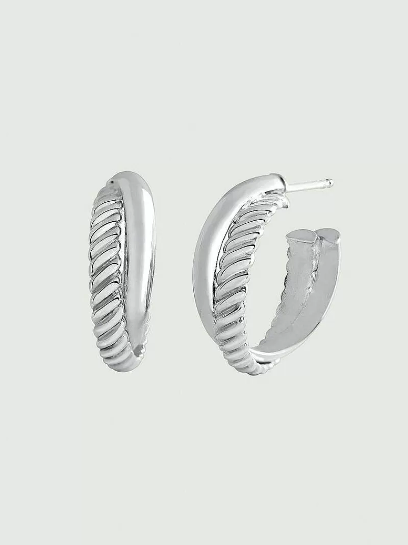 Aristocrazy Pendientes De Aro-Pendientes De Aro Doble De Plata 925