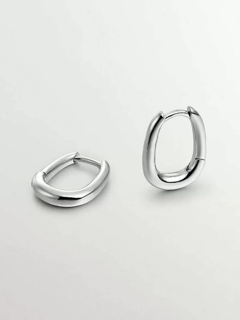 Aristocrazy Pendientes De Plata-Pendientes De Aro Grueso De Plata 925