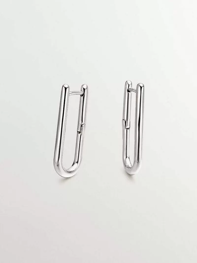 Aristocrazy Joyas Personalizadas-Pendientes De Aro Largo De Plata 925