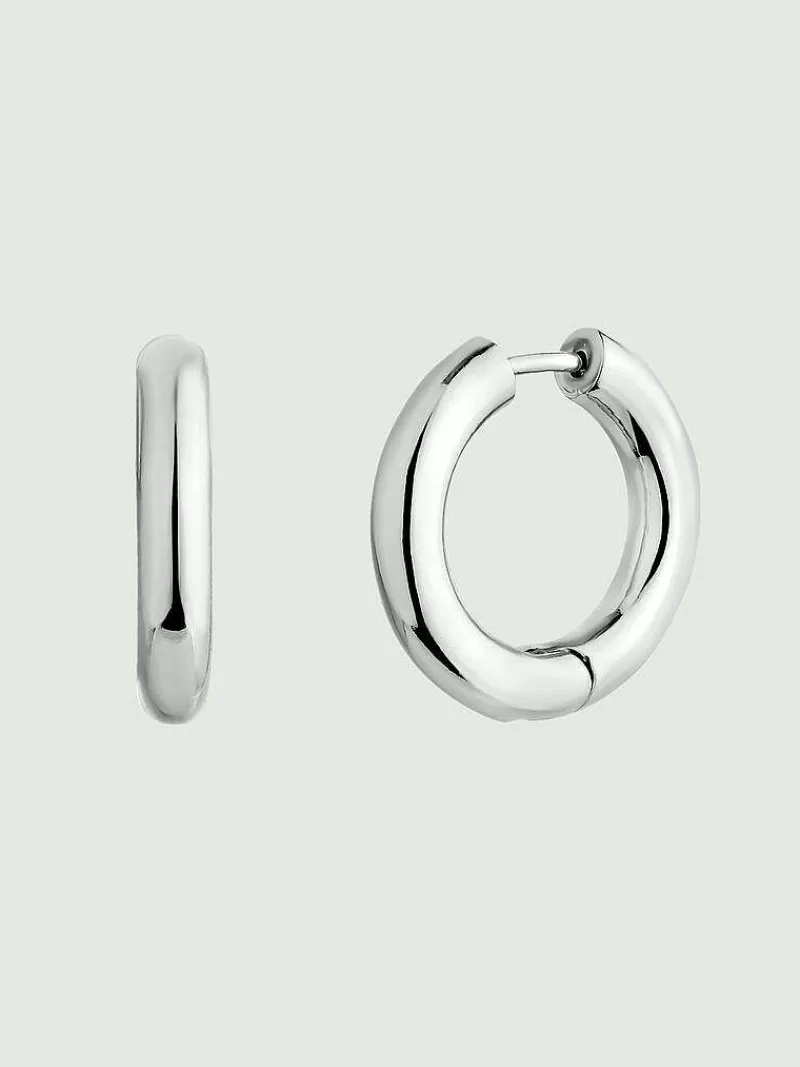 Aristocrazy Pendientes De Plata-Pendientes De Aro Medianos De Plata 925
