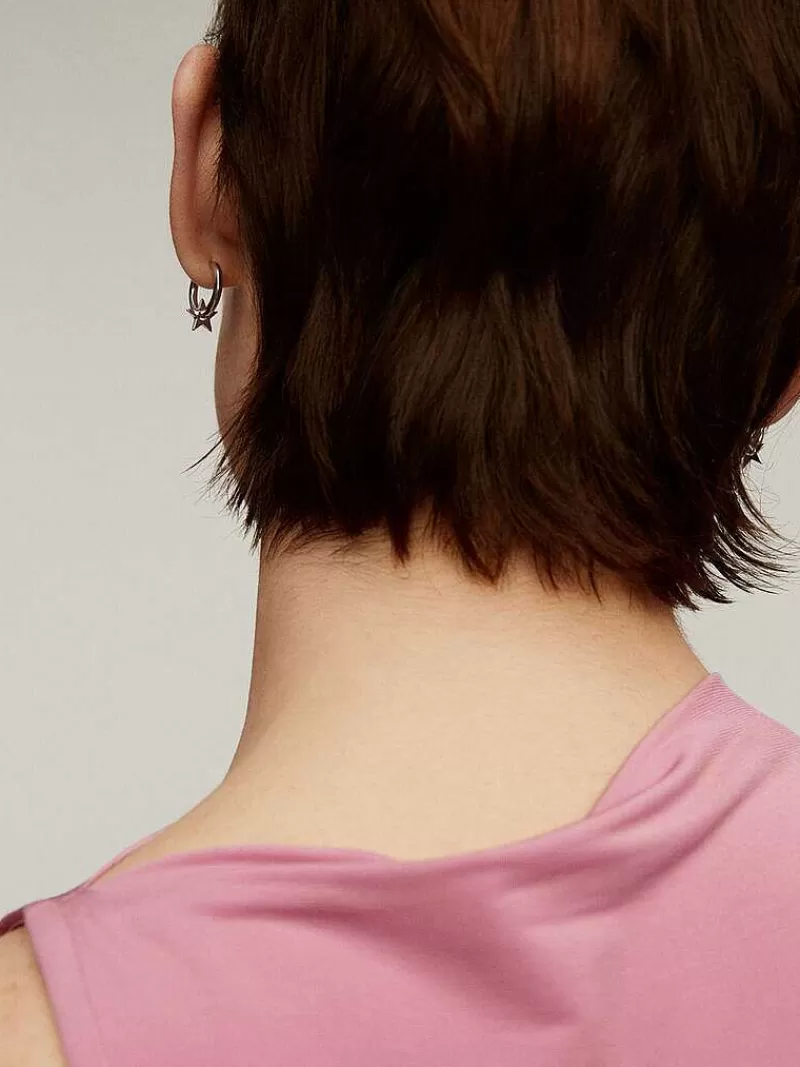 Aristocrazy Pendientes De Plata-Pendientes De Aro Pequenos De Plata 925 Con Estrella