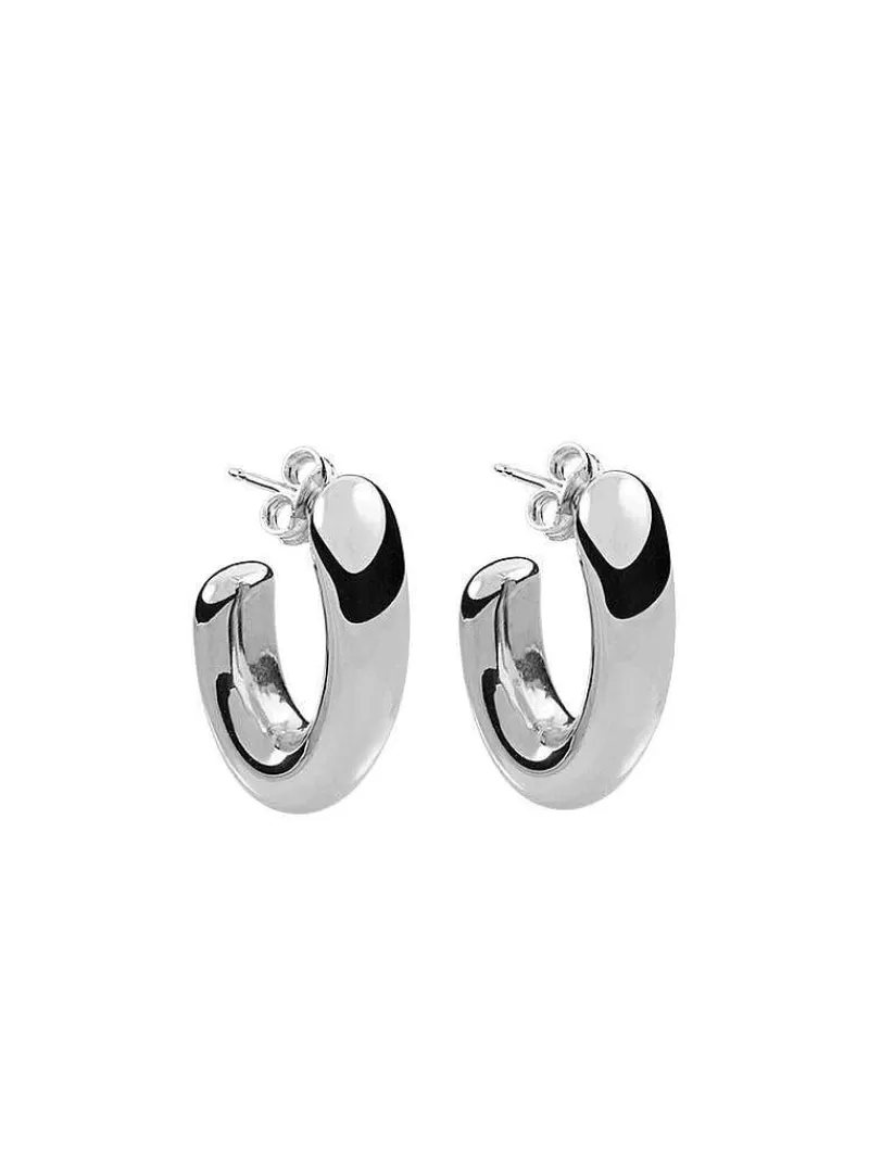 Aristocrazy Pendientes De Plata-Pendientes De Aro Pequenos Ovalados De Plata 925