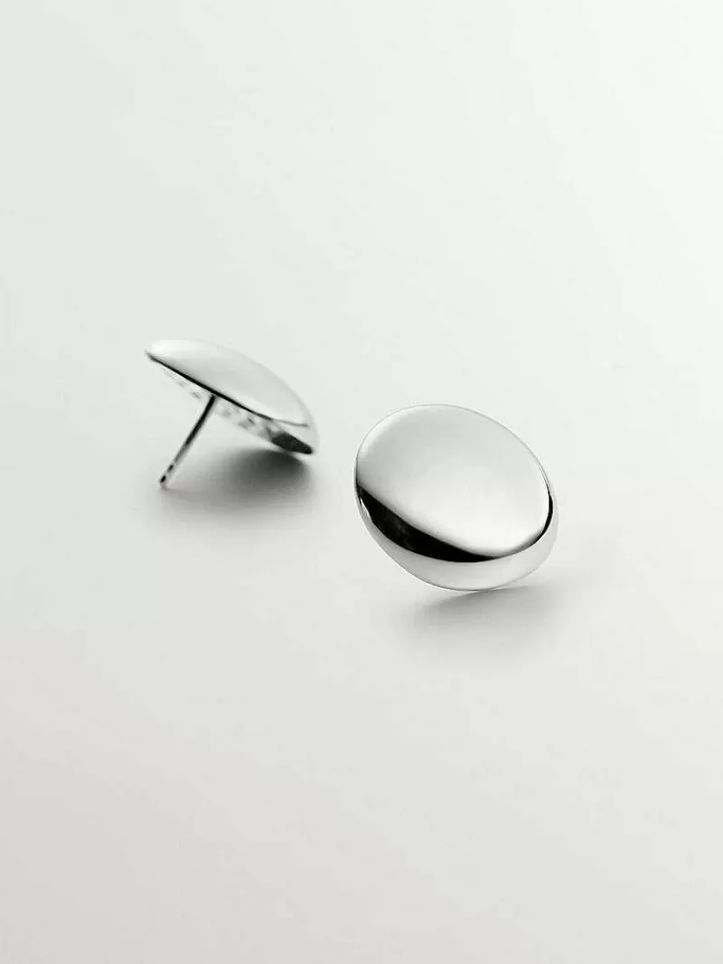 Aristocrazy Pendientes De Plata-Pendientes De Plata 925 Con Forma Redonda