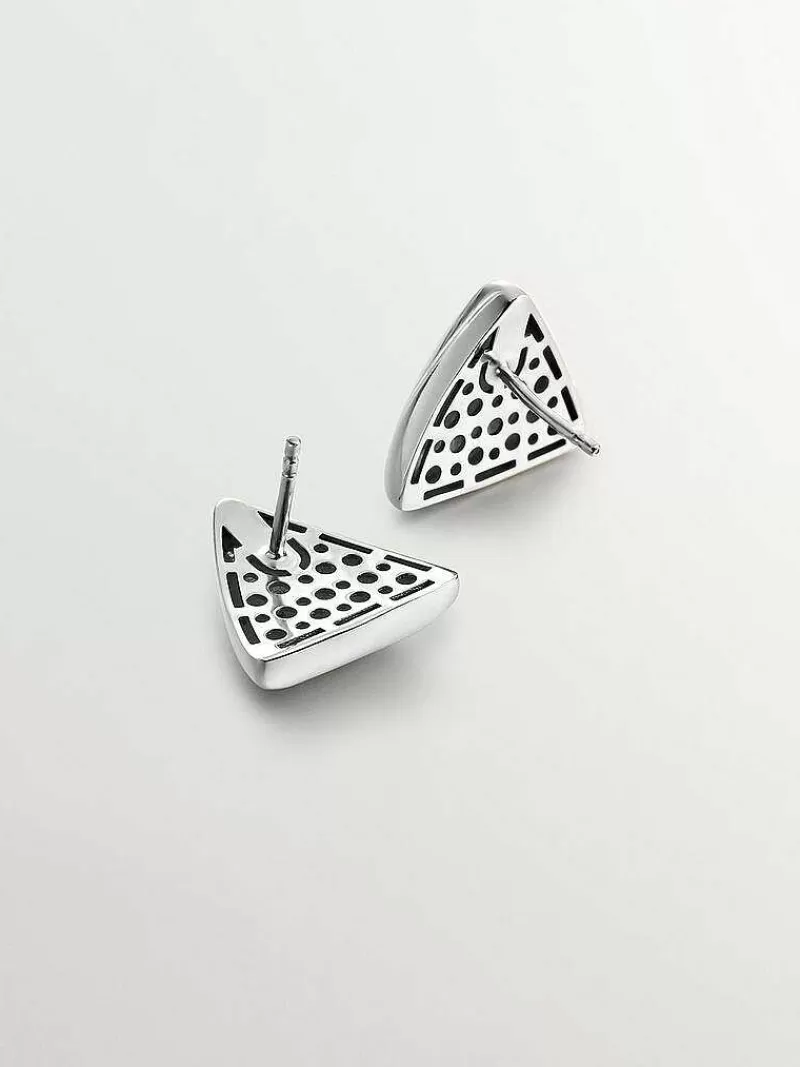 Aristocrazy Pendientes De Plata-Pendientes De Plata 925 Con Forma Triangular