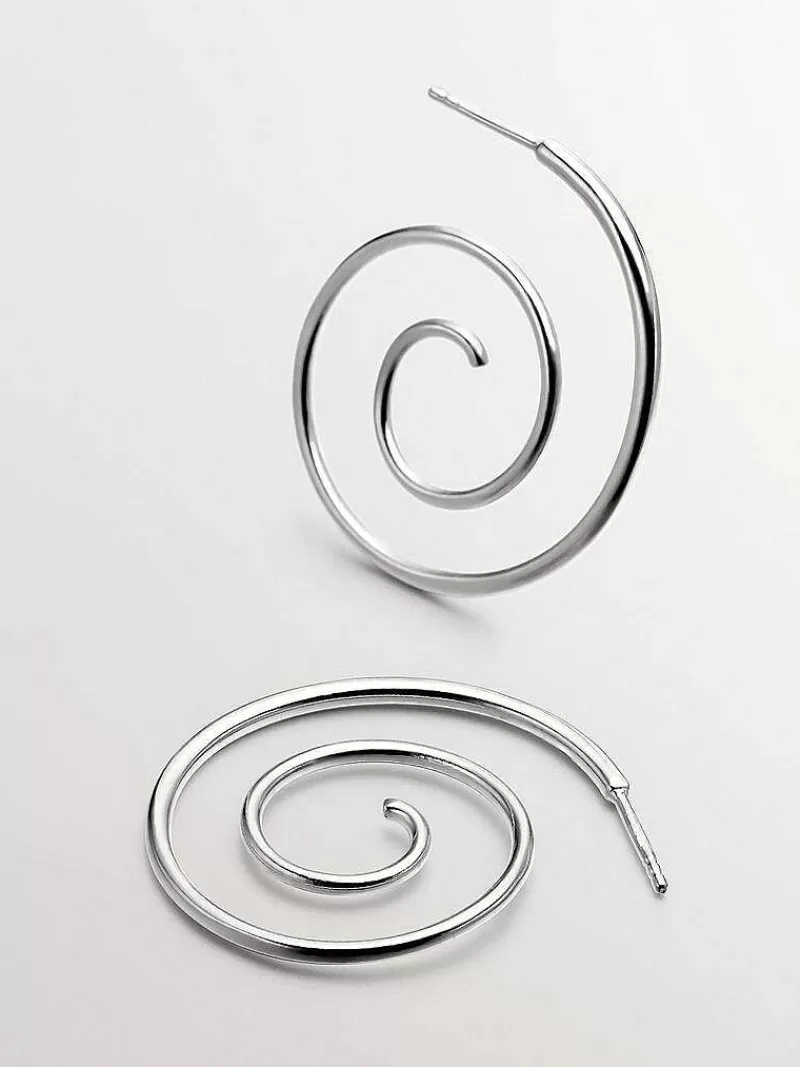 Aristocrazy Joyas Personalizadas-Pendientes En Espiral De Plata 925