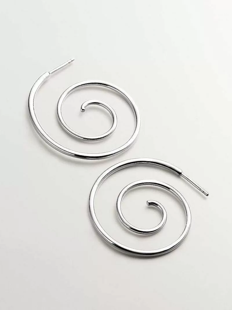 Aristocrazy Joyas Personalizadas-Pendientes En Espiral De Plata 925