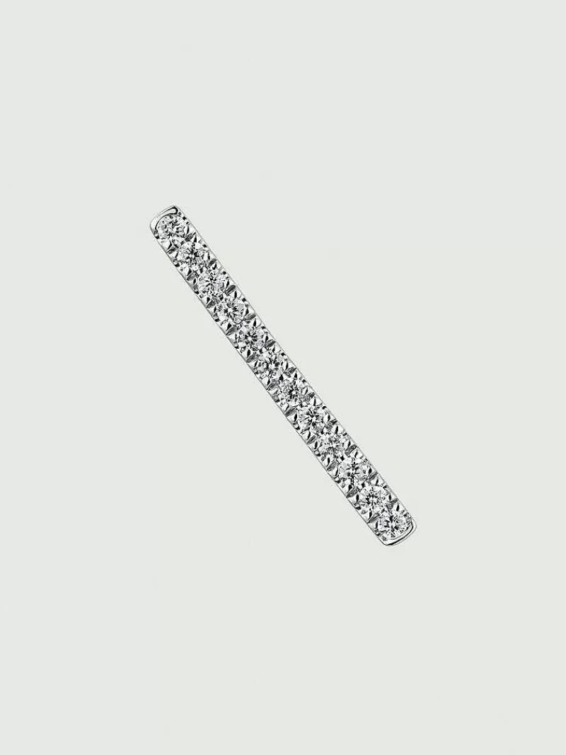 Aristocrazy Piercings Con Diamantes-Piercing De Oro Blanco De 18K Con Diamantes