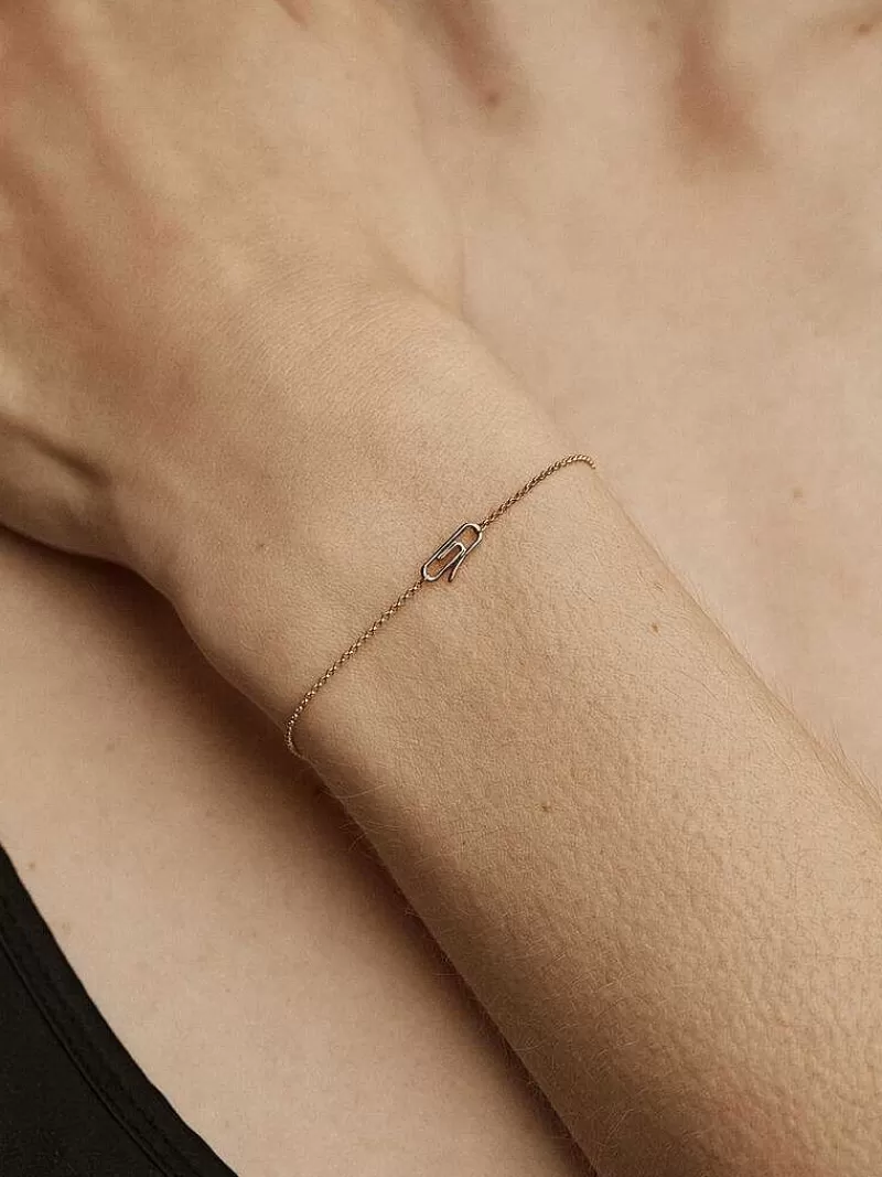 Aristocrazy Pulseras De Oro-Pulsera De Oro Amarillo De 9K Con Clip