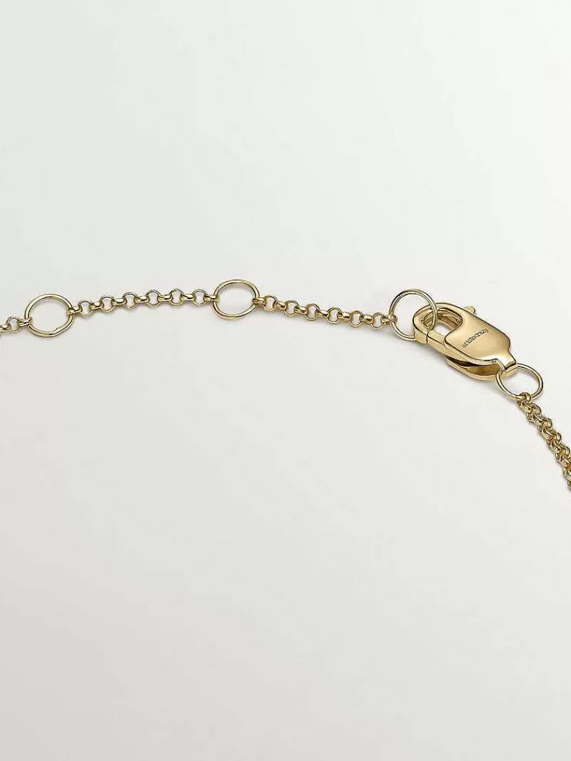 Aristocrazy Pulseras De Oro-Pulsera De Oro Amarillo De 9K Con Cruz