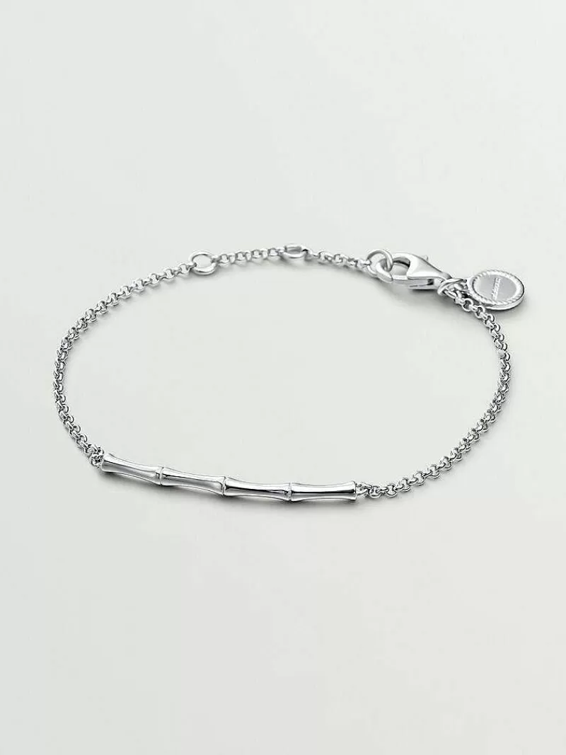 Aristocrazy Pulseras De Plata-Pulsera De Plata 925 Con Cana De Bambu