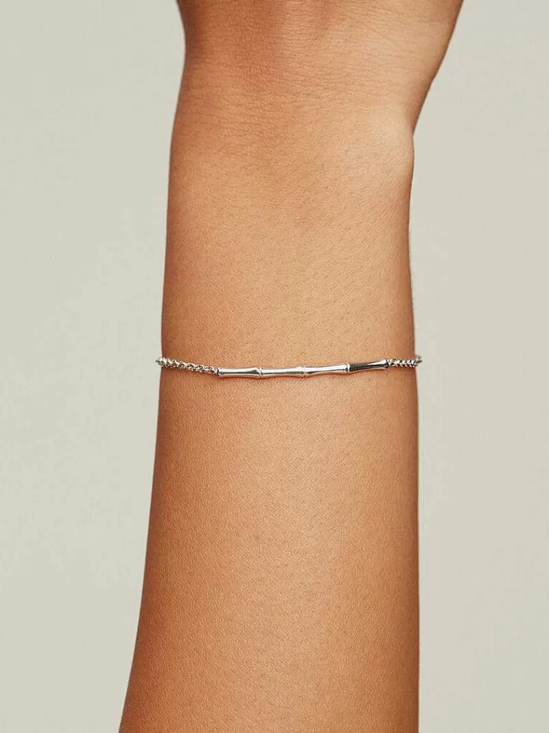 Aristocrazy Pulseras De Plata-Pulsera De Plata 925 Con Cana De Bambu