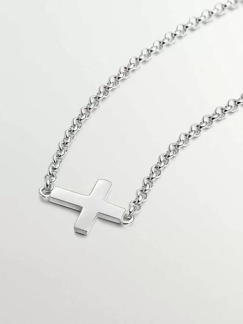 Aristocrazy Pulseras De Plata-Pulsera De Plata 925 Con Cruz