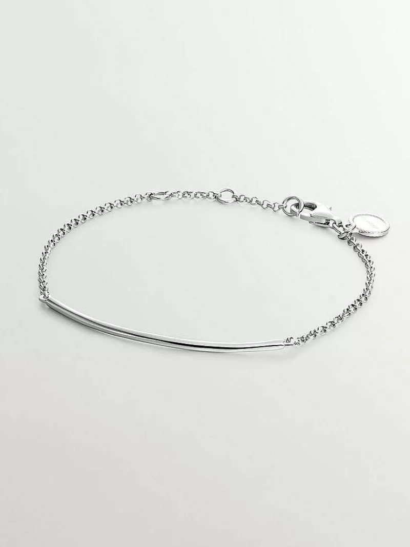 Aristocrazy Pulseras De Plata-Pulsera De Plata 925 Con Forma De Tubo